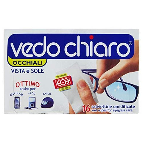 Vedochiaro occhiali Glass Cleaner 16 Cloths Glasses Cleaning Glasses Cleaner Pack of 3