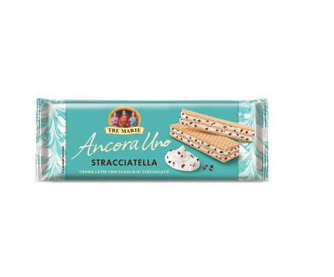 Tre Marie Ancora Uno Wafer Stracciatella Waffles Filled with Milk Chocolate Cream and Chocolate Pieces 140 g