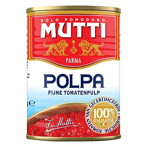 Mutti Polpa di Pomodoro Tomato Pulp Tomato Sauce 100% Italian 400 g in Tin