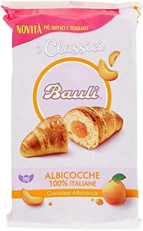 Bauli Cornetti Apricot Croissant Biscuits Brioche Cakes Cocoa 6 x 50 g Jam Pack of 3