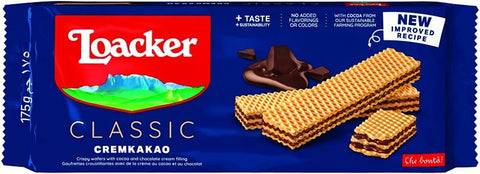 12x Loacker Wafer Cream Cocoa Waffle Mix of Cocoa and Chocolate 175 g