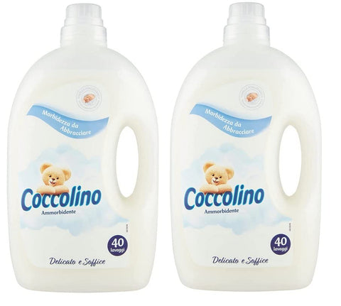 Coccolino Ammorbidente Diluito Delicato e Soffice Diluted Fabric Softener, 40 Washes, 3 Litres, Pack of 2