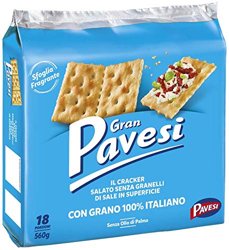 12 x Gran Pavesi non salati crackers unsalted 560 g biscuits pastries