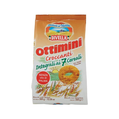 Divella Biscotti Ottimini Croccanti Integrali AI 7 Cereali da 300 g (1000037564)