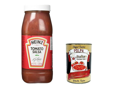 Heinz Tomato Salsa Fustino Tomato Sauce in 2 kg Barrel + Italian Gourmet Polpa 400 g