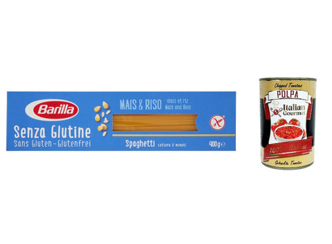 20 x Spaghetti 400 g Senza Glutine Glutine Pasta Pasta, Gluten Free + Italian Gourmet Polpa 400 g