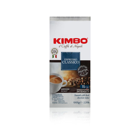 Kimbo Espresso Classico Whole Coffee Beans, Medium Roast, 1 kg Bag