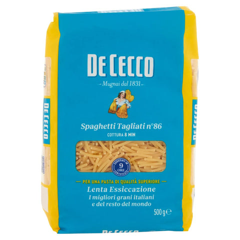 10 x Pasta De Cecco 100% Italian Spaghetti Tagliati n°86 Noodles 500 g + Italian Gourmet Polpa 400 g