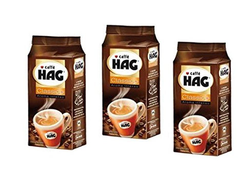 Hag Caffe Classico - Naturally Decaffeinated Arugula 250g Brick - Pack of 3