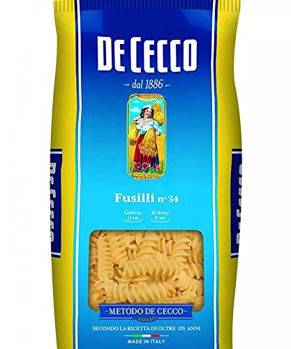 Fusilli Pasta N°34 De Cecco bag 3 kg