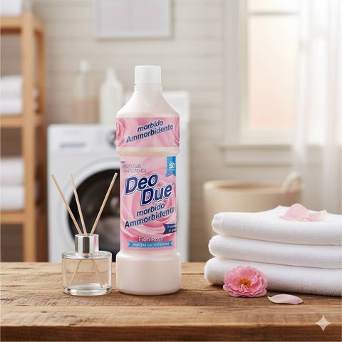 3x Deo Due – Ammorbidente Fiori Rosa, Fabric Softener 1 Liter