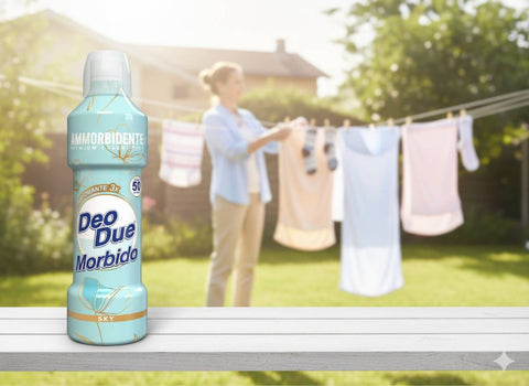 3x Deo Due – Ammorbidente Sky with Organic Sweet Almond Oil 1L Fabric Softener 1L