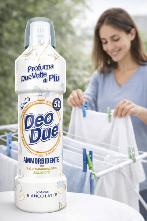 3x Deo Due – Ammorbidente essenza di Bianco Latte, Fabric softener 1L