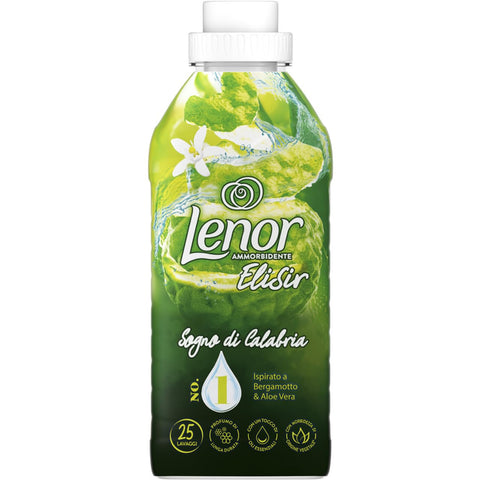 Lenor Elixir Sogno di Calabria Concentrated Washing Machine Fabric Softener, 200 Washes (8 x 25), Sogno Di Calabria, Long-Lasting Freshness and Softness of Plant Origin