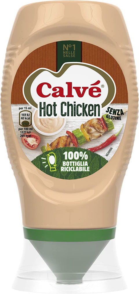 3 x Calve calvè Salsa Hot Chicken Frying Sauce Sauce Squeeze 250 ml