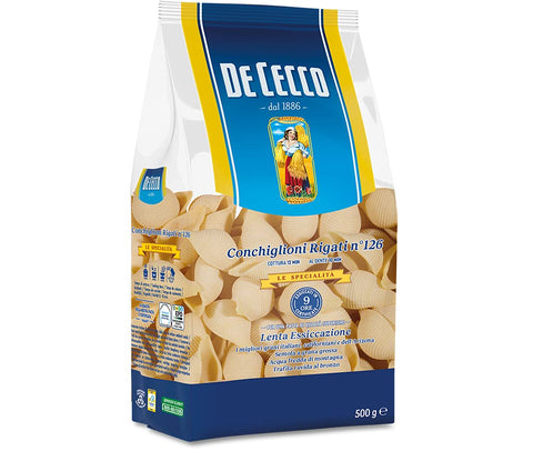 De Cecco Conchiglioni Rigati Pasta 500 g - Pack of 6