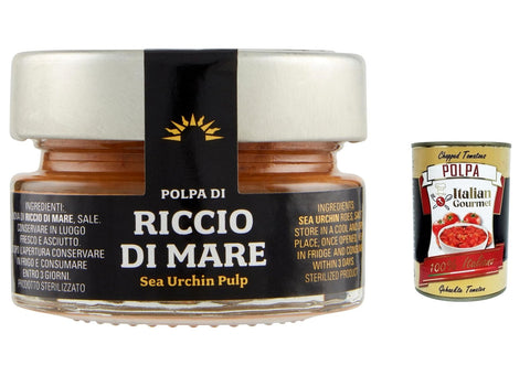 3 x SMERALDA Polpa Di Riccio Sea Urchin Cellulose 55 g + Italian Gourmet Polpa 400 g