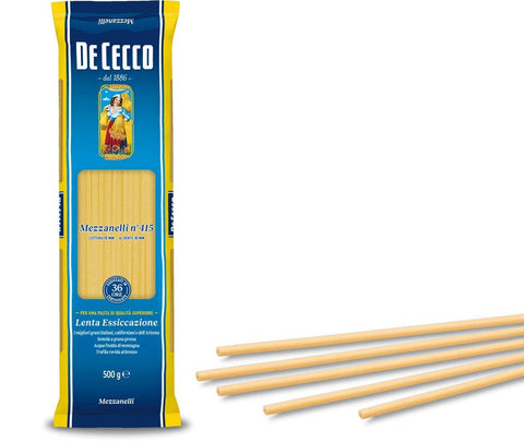 De Cecco Pasta 100% Italian Mezzanelli n° 415 Long Pasta 500 g Pack of 5