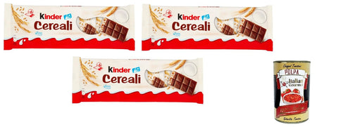 Children's Cereali, Children's Country Filled Chocolate with Roasted Cereals and Milk Cream Pack of 6 138 g + Italian Gourmet Polpa 400 g