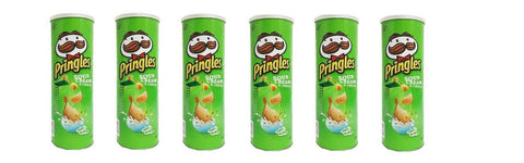 6 x Pringles Sour Cream & Onion Patatine Sour Cream & Onion 160 g Potato Chips