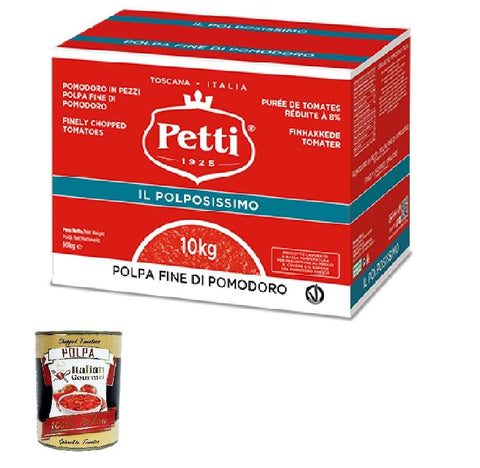 Petti Il Polposissimo, La polpa finissima Petti Food Service The Very Fine Petti Food Service Pulp 10 kg (2 x 5 kg) + Italian Gourmet Polpa 400 g