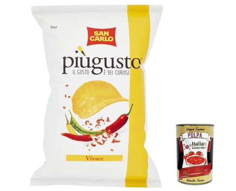 10 x San Carlo più gusto Vivace chips patatine potato chips salted 50 g chips + Italian gourmet polpa 400 g
