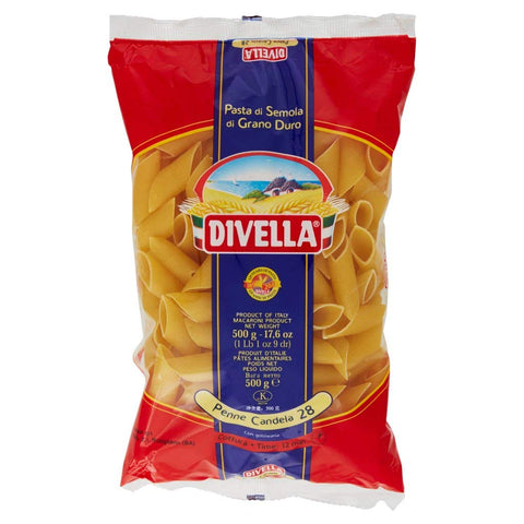 Pasta Divella 100% Italian N° 24 Penne Candela 500 g Pack of 10
