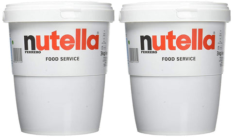 Ferrero Nutella Big Family Bucket, 3 kg (Pack of 2)