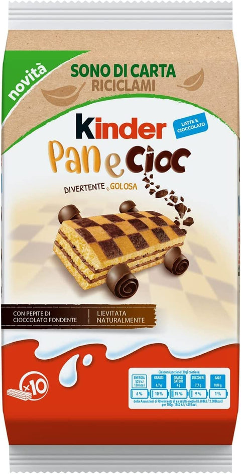3 x Children's Ferrero Panecioc Cake with Chocolate Biscuits Bar Cookies 290 g