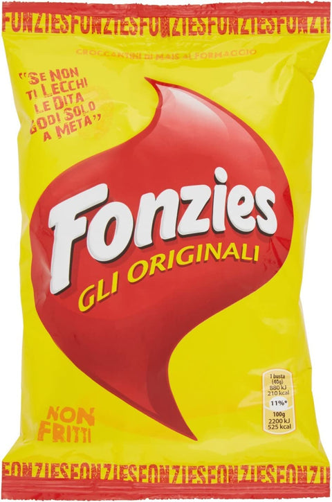 50 x Fonzies Gli Originali 'Corn Snack with Cheese Flavour', 40 g