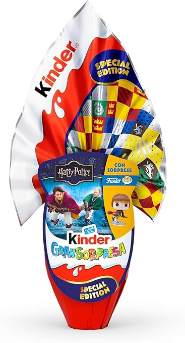 3x Kinder GranSorpresa Maxi Harry Potter Easter egg, special edition with Funko Pop surprise, Finissimo milk chocolate, 220 g
