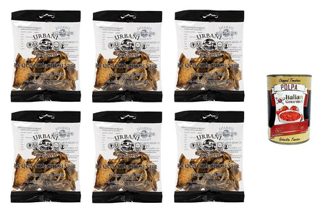 Urbani Funghi Porcini Secchi Dry Porcini Mushrooms 6 x 20 g + Italian Gourmet Polpa 400 g Tin