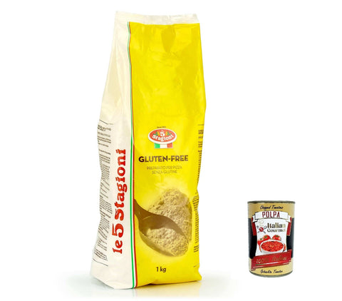 3x Mulino 5 Stagioni Fioreglut Gluten Free Flour 1 kg + Italian Gourmet Polpa 400 g