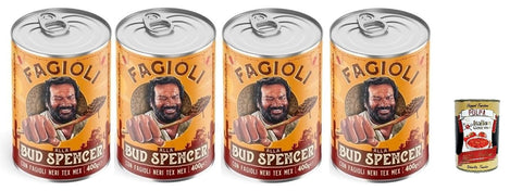 Fagioli alla Bud Spencer Tex Mex, Bud Power Bud-Spencer-Tex Mex Beans Ready to Try 4 x 400 g + Italian Gourmet Polpa 400 g