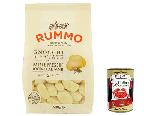 4 x Rummo Gnocchi di patate 100% Italian Potato Dumplings Pasta 500 g + Italian Gourmet 400 g