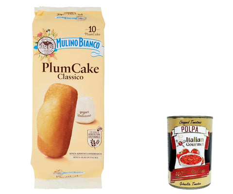 6 x Mulino Bianco Plum Cake Biscuits Yogurt Brioche Plumcake 330 g + Italian Gourmet Polpa 400 g
