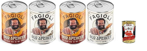 Fagioli alla Bud Spencer Test Pack Tex Mex and Borlotti, Bud Power, Bud-Spencer-Tex Mex Beans Ready to Try 4 x 400 g + Italian Gourmet Polpa 400 g