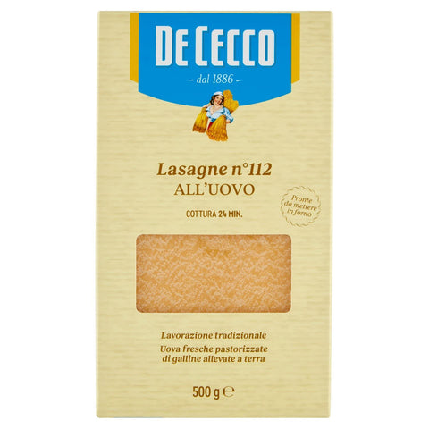 De Cecco Italian Lasagne, Pack of 6 (6 x 500 g)