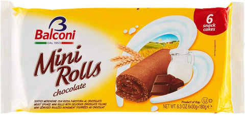 Balconi Mini Rolls Cioccolato Mini Cake with Chocolate Cream (6 x 30 g) 180 g