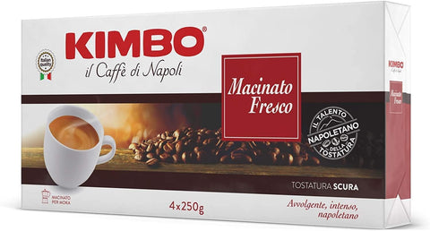Kimbo Macinato Fresco 4 bust 250g Imported from Italy by kimbo