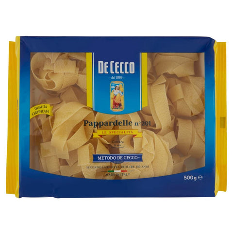 8x Pasta De Cecco 100% Italian Le Specialità Pappardelle N° 201 Pasta 500g + Italian Gourmet Polpa 400g