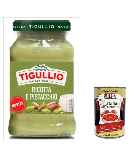 6 x Star Tigullio GranPesto Ricotta e Pistacchio, Pesto with Ricotta and Pistachio 185 g Sauce Sauce + Italian Gourmet Polpa 400 g