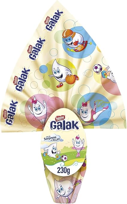 3x GALAK Uovo White chocolate Easter egg with a surprise inside, 230 g