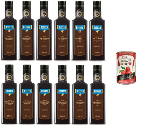 12x De Cecco Balsamic Vinegar from Modena I.G.P. 250 ml + Italian Gourmet Polpa 400 g
