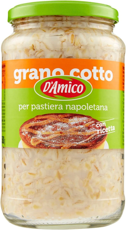 3x D'Amico Grano Cotto per Pastiera Napoletana 580g Boiled Wheat Grains Italy