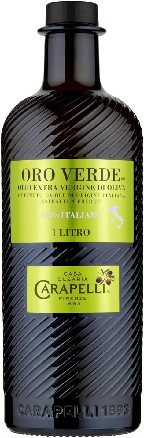 6 x Carapelli Oro Verde 100% Italian Extra Virgin Olive Oil, 1 L + Italian Gourmet Polpa 400 g