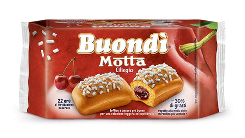 6 x Motta Buondì Ciliegia Baked Cake with Cherry Filling Packed Snacks (6 x 43 g) 258 g -30% of Fat Light Breakfast