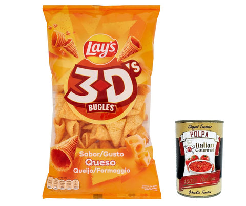 6 x Lay's 3D'S Bugles gusto formaggio 100 g crisps potato chips with cheese flavour + Italian gourmet polpa 400 g