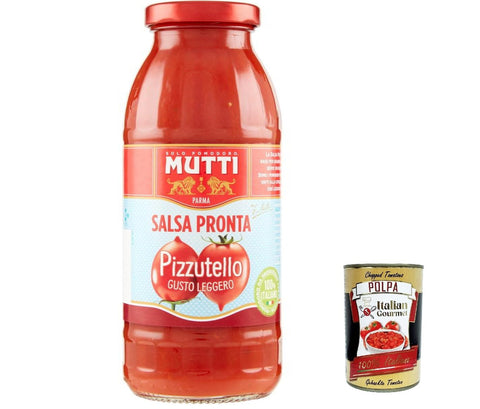 6 x Mutti Salsa Pronta Pomodoro Pizzutiello Tomato Sauce 100% Italian 300 g + Italian Gourmet Polpa 400 g