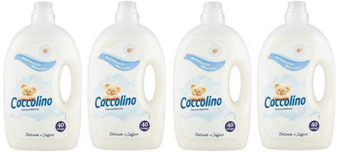 Coccolino Ammorbidente Diluito Delicato e Soffice Diluted Fabric Softener, 40 Washes, 3 Litres, Pack of 4